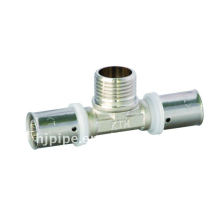 Brass Press Fitting - Male Tee of Pex-Al-Pex Pipe Fittings